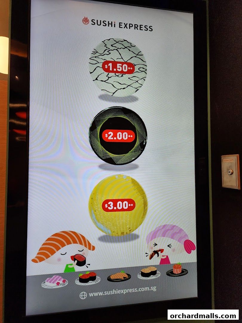 Menu page for Sushi Plus