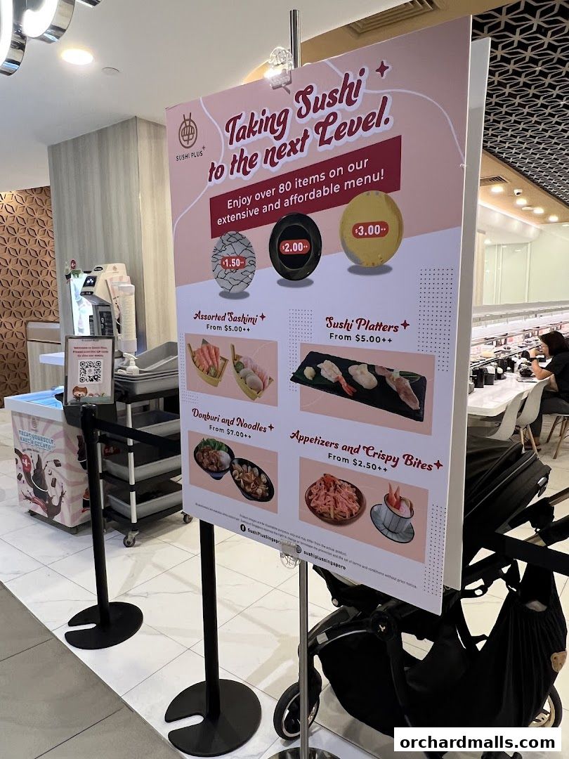 Menu page for Sushi Plus
