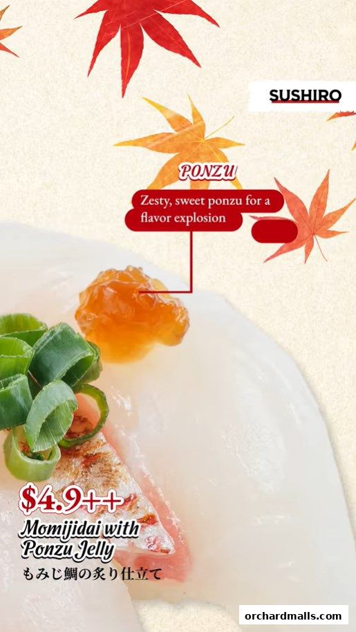 Menu page for Sushiro Isetan Scotts