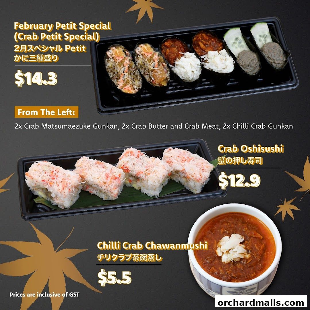 Menu page for Sushiro Isetan Scotts