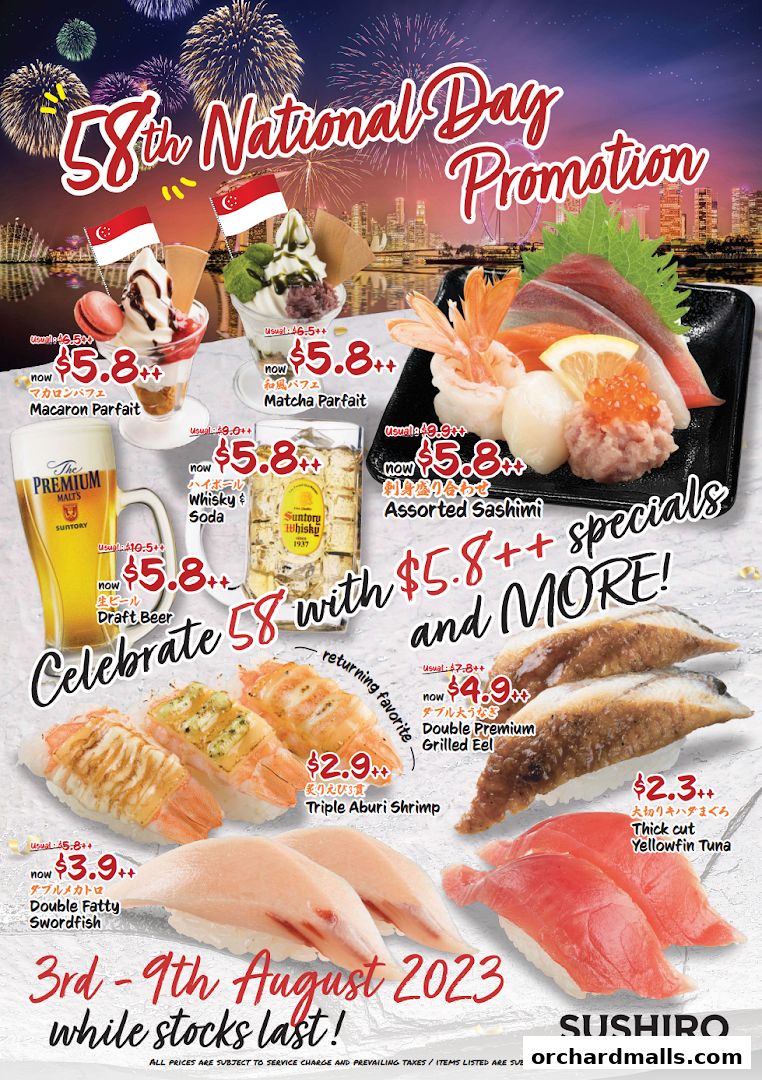 Menu page for Sushiro Isetan Scotts