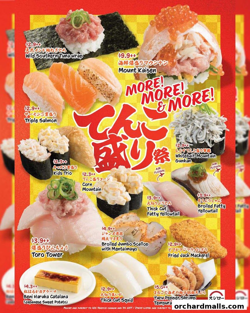 Menu page for Sushiro Isetan Scotts