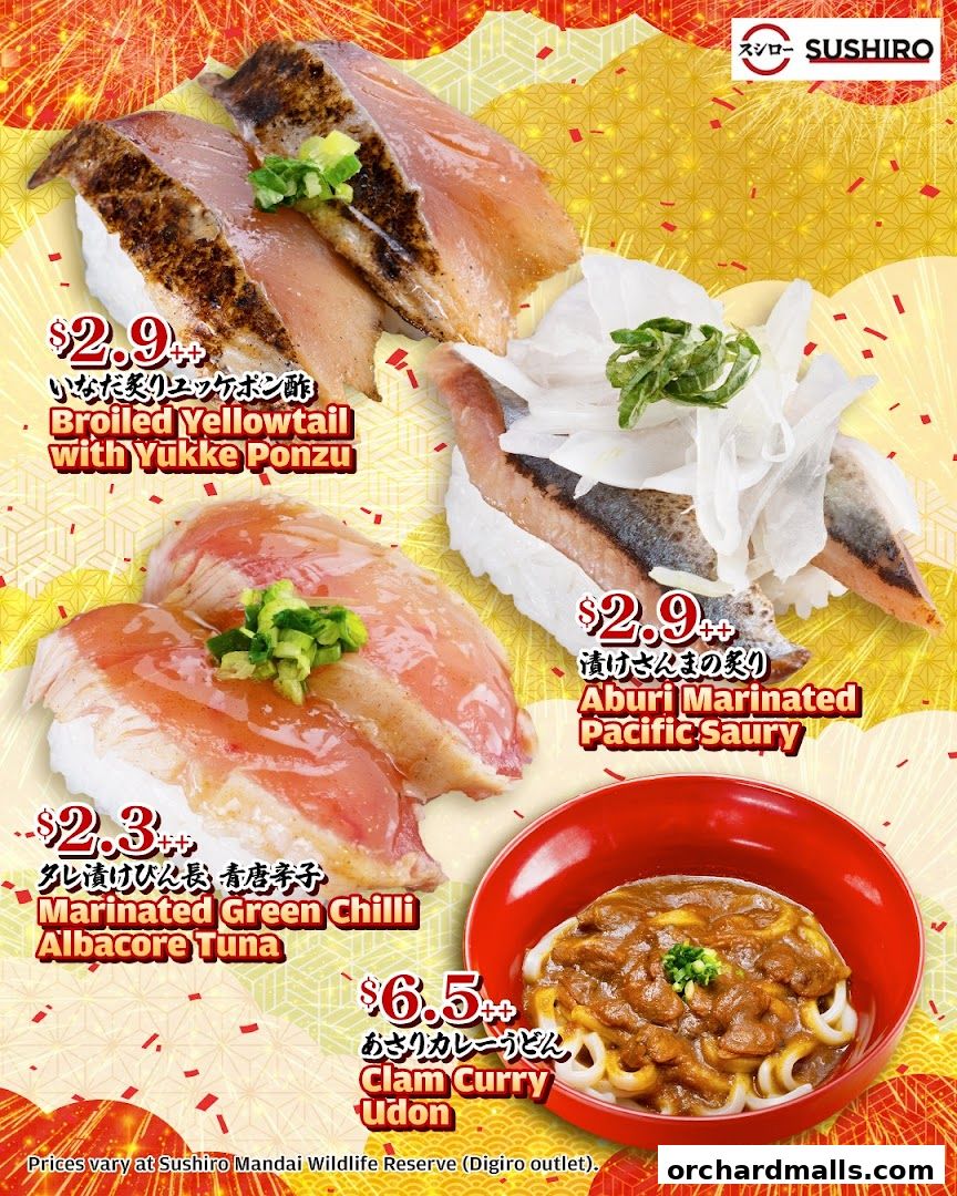 Menu page for Sushiro Taste Orchard
