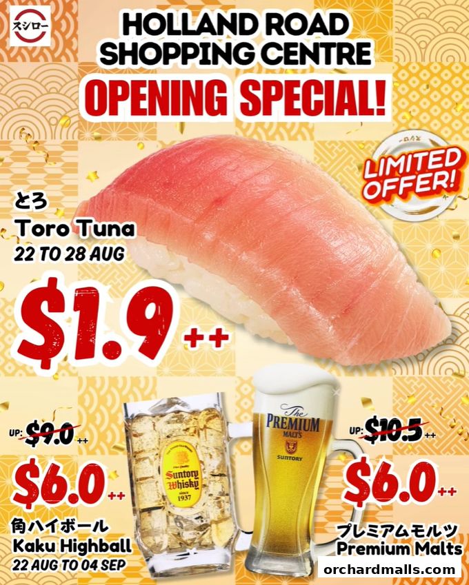 Menu page for Sushiro Taste Orchard