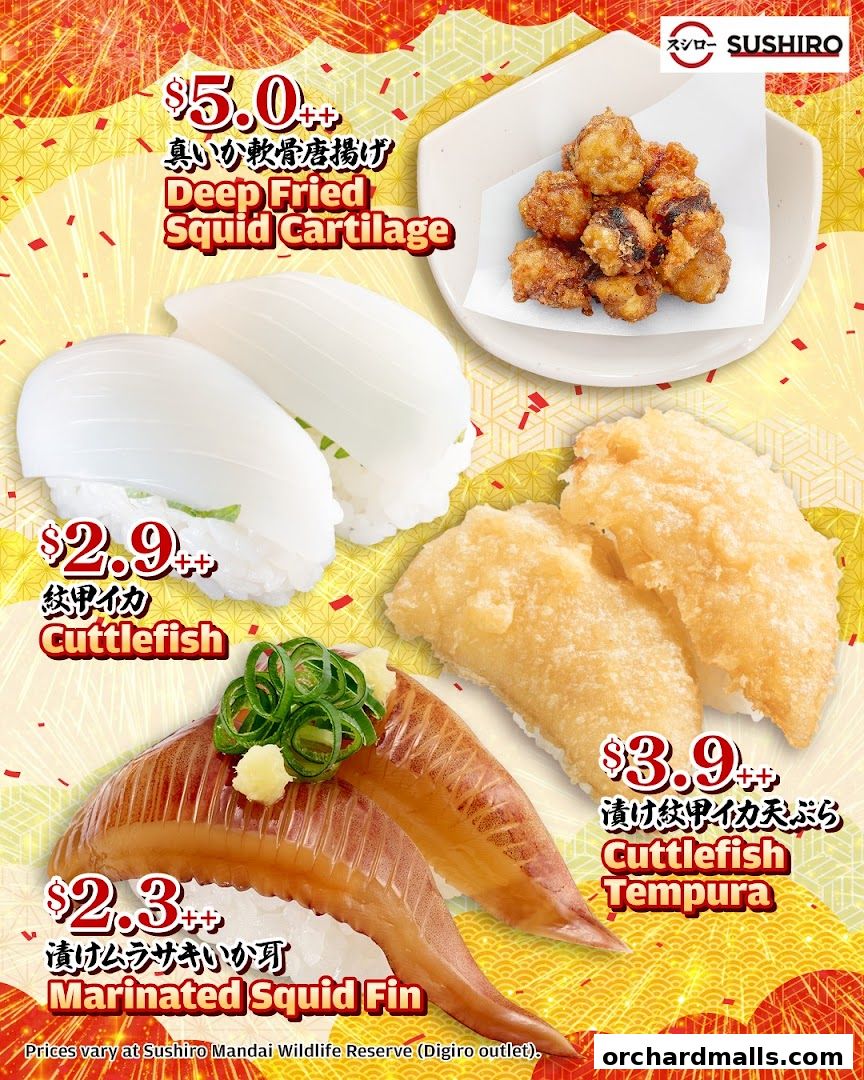 Menu page for Sushiro Taste Orchard