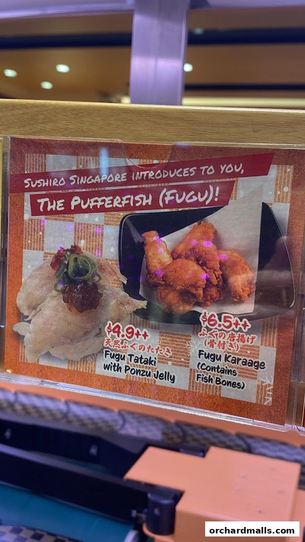 Menu page for Sushiro Wisma Atria