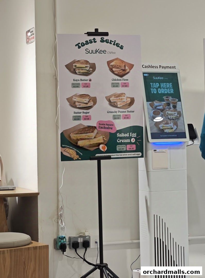 Menu page for SuuKee Coffee Scotts Square