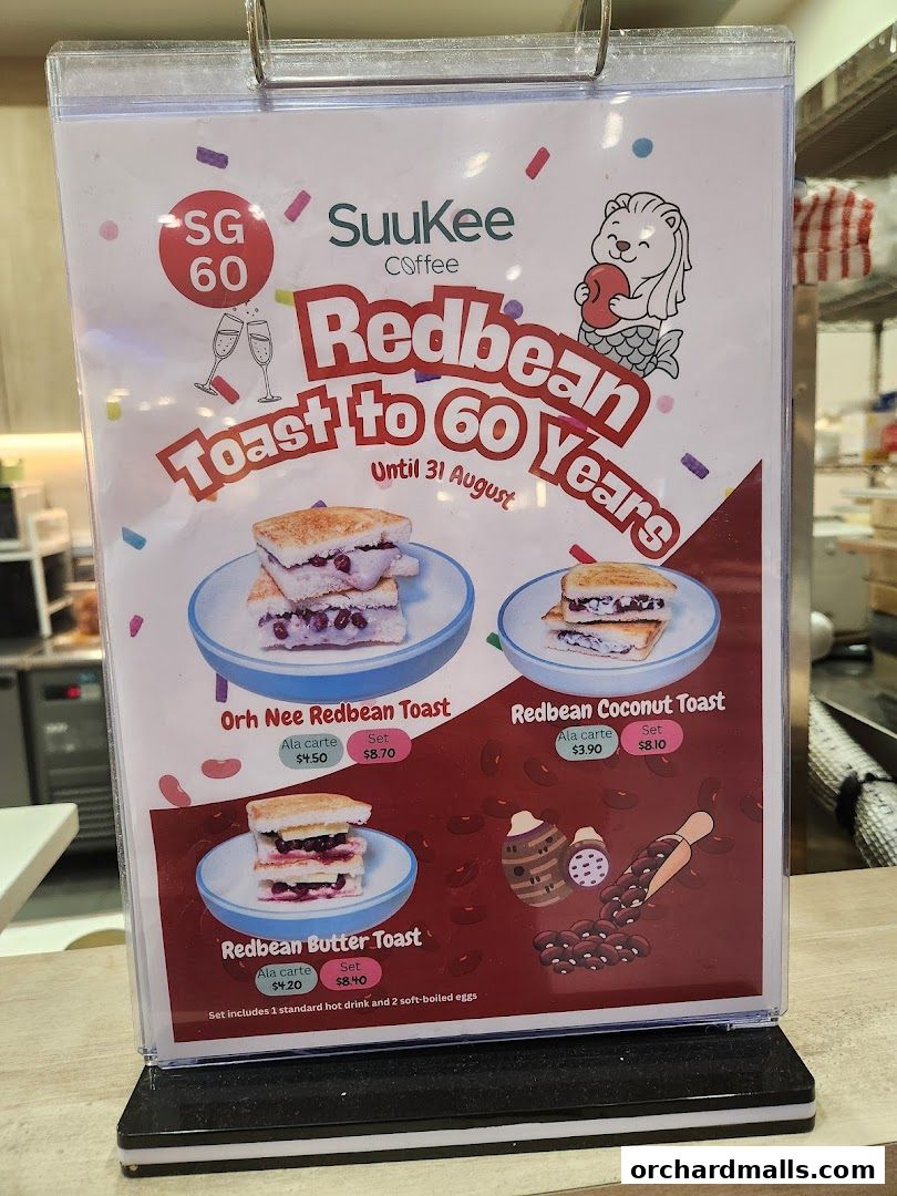Menu page for SuuKee Coffee Scotts Square