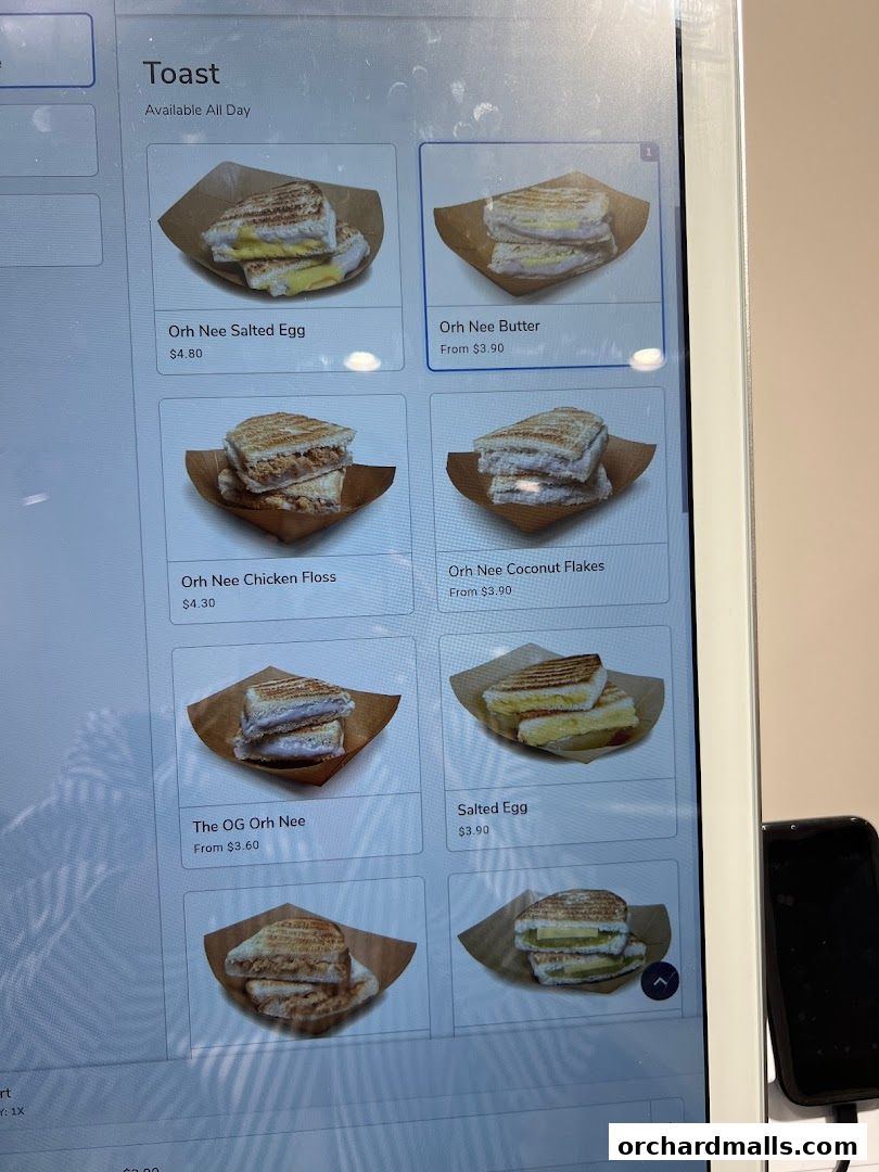 Menu page for SuuKee Coffee Scotts Square