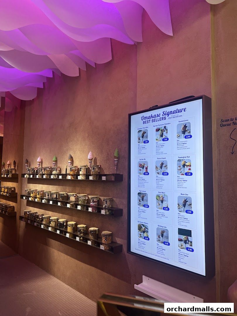 Menu page for SWIRLGO Omakase Gelato Lab