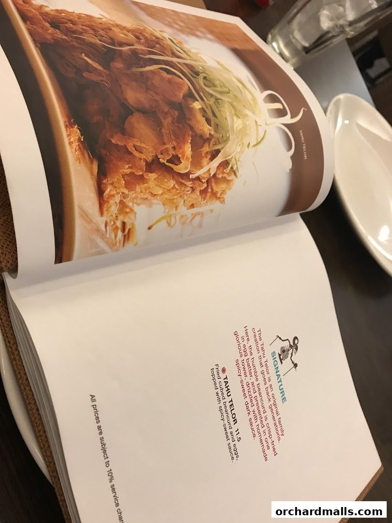 Menu page for Tambuah Mas Indonesian Restaurant Paragon Orchard  Michelin Guide