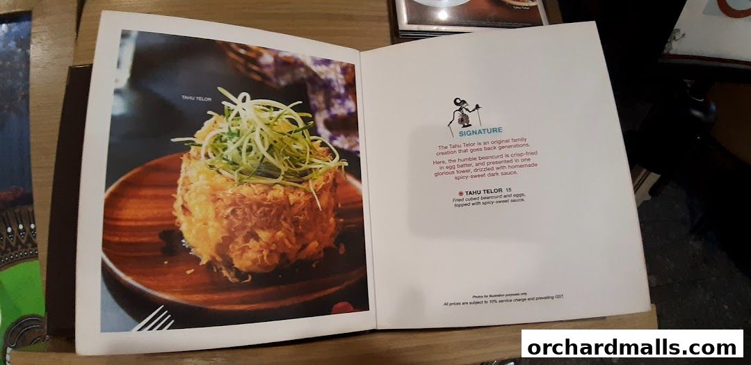 Menu page for Tambuah Mas Indonesian Restaurant Paragon Orchard  Michelin Guide