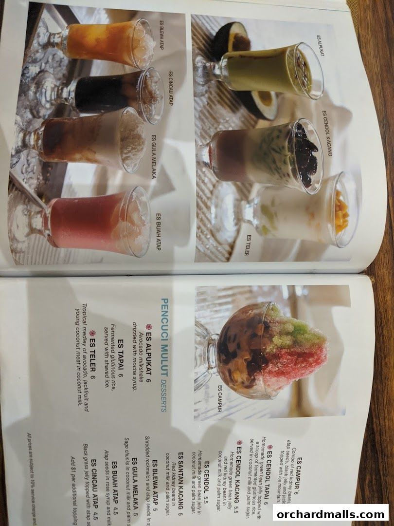 Menu page for Tambuah Mas Indonesian Restaurant Paragon Orchard  Michelin Guide