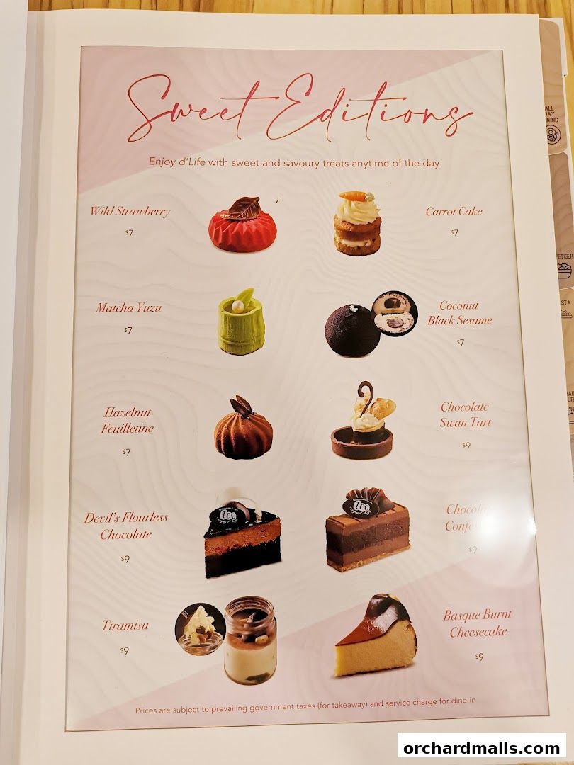 Menu page for tcc - The Connoisseur Concerto Isetan Scotts