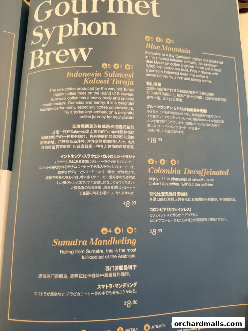 Menu page for tcc - The Connoisseur Concerto Isetan Scotts