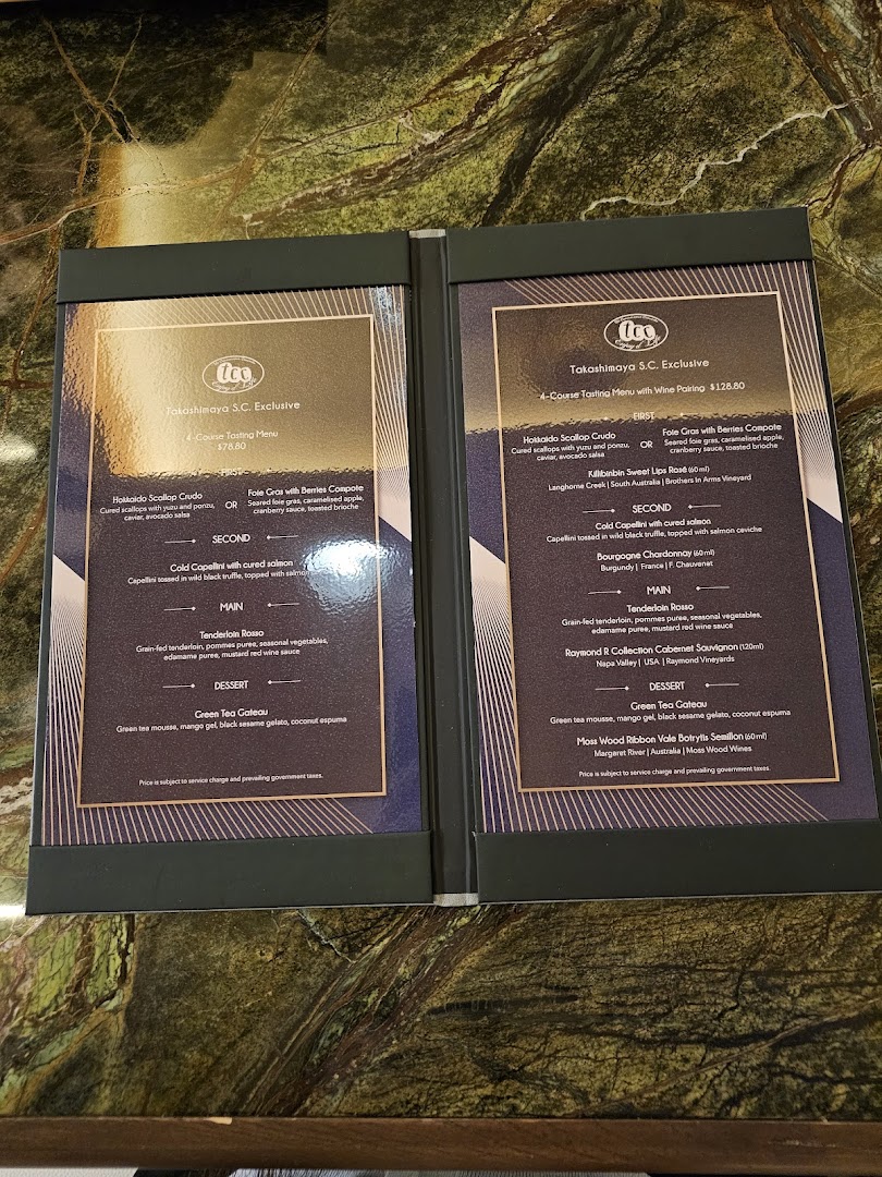 Menu page for tcc - The Connoisseur Concerto