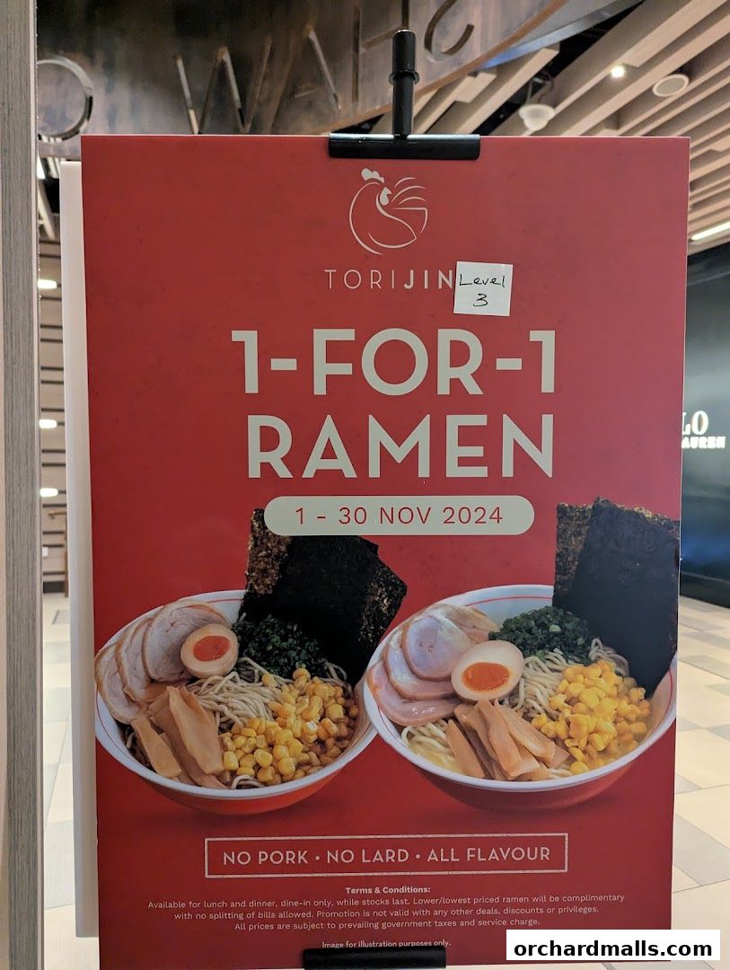 Menu page for Tenjin Shaw Centre