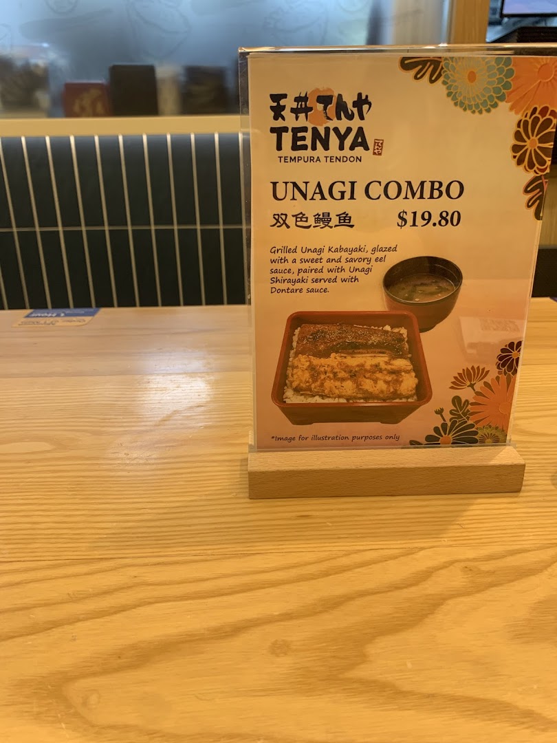 Menu page for Tenya ION Orchard
