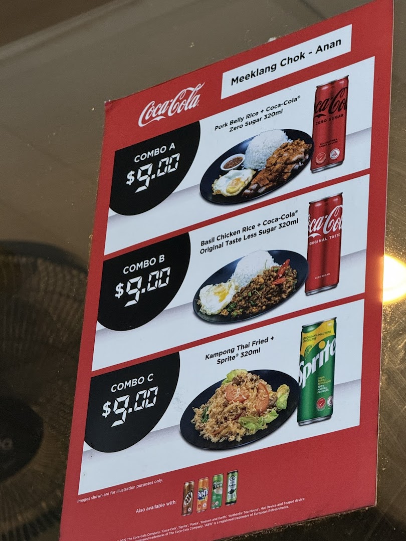 Menu page for Thai Tantric Authentic Thai Cuisine