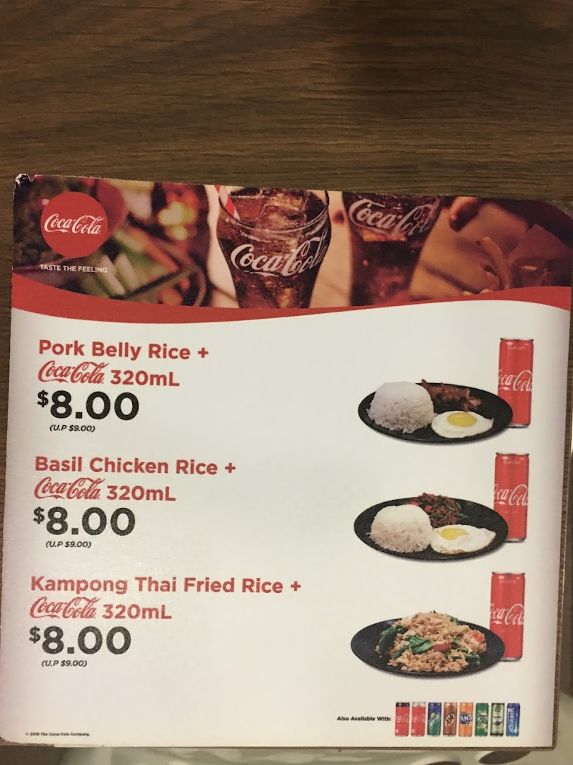 Menu page for Thai Tantric Authentic Thai Cuisine