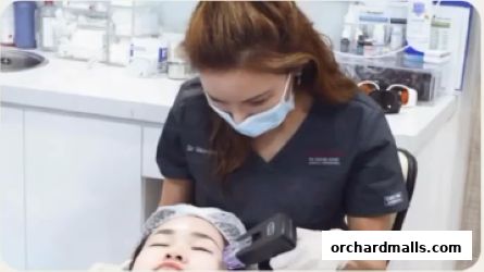 Aesthetician performing a facial treatment on a client at The Chelsea Clinic.