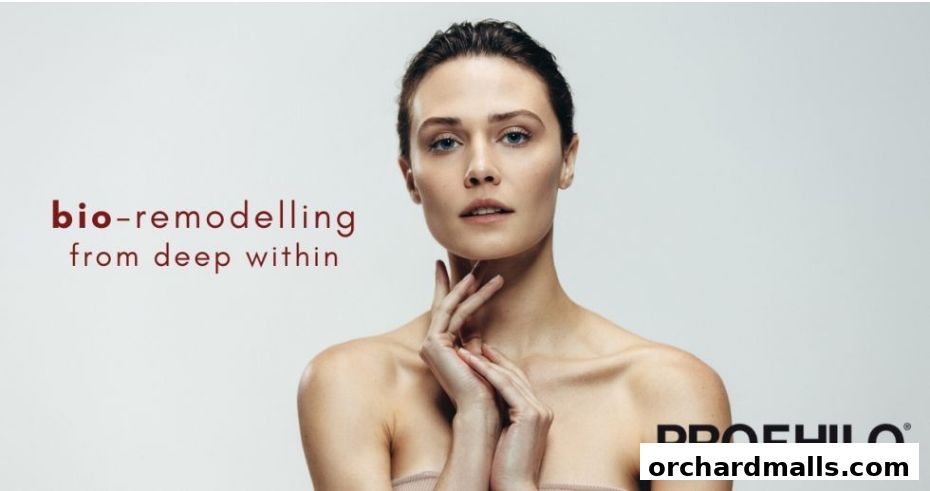 A woman with her hands on her neck, promoting bio-remodelling.