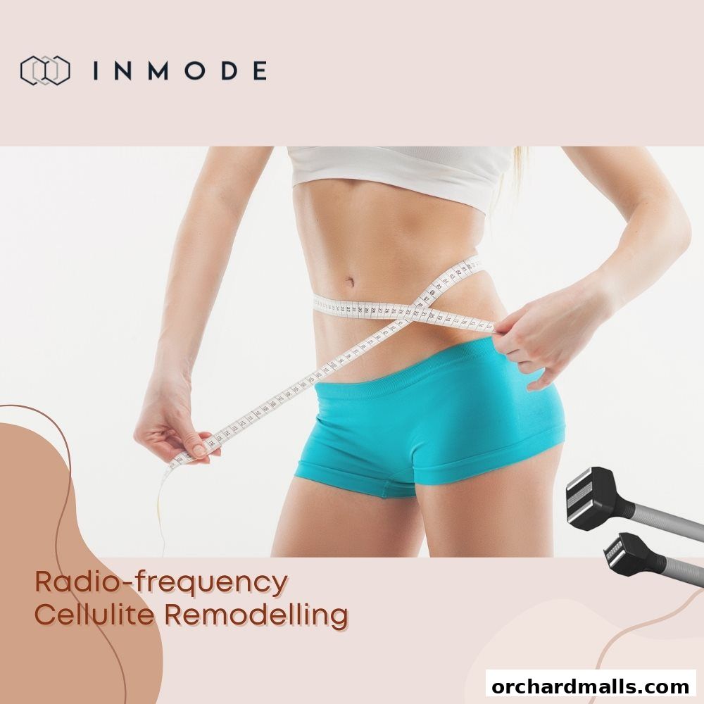A person measuring their waist with a tape measure, promoting cellulite remodelling.