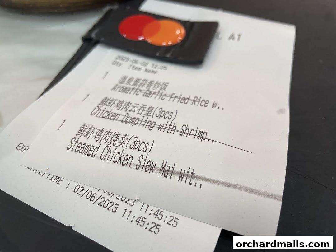 Menu page for The Dim Sum Place  The Centrepoint