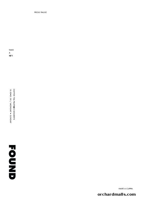 A minimalist design with text elements suggesting a cafe experience.