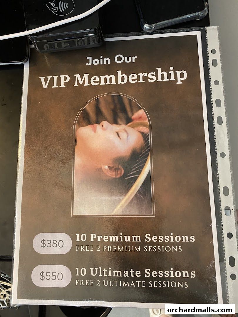 Menu page for The Head Spa Orchard H99  Singapores 1 Best Head Spa, Hair Wash  Scalp Massage