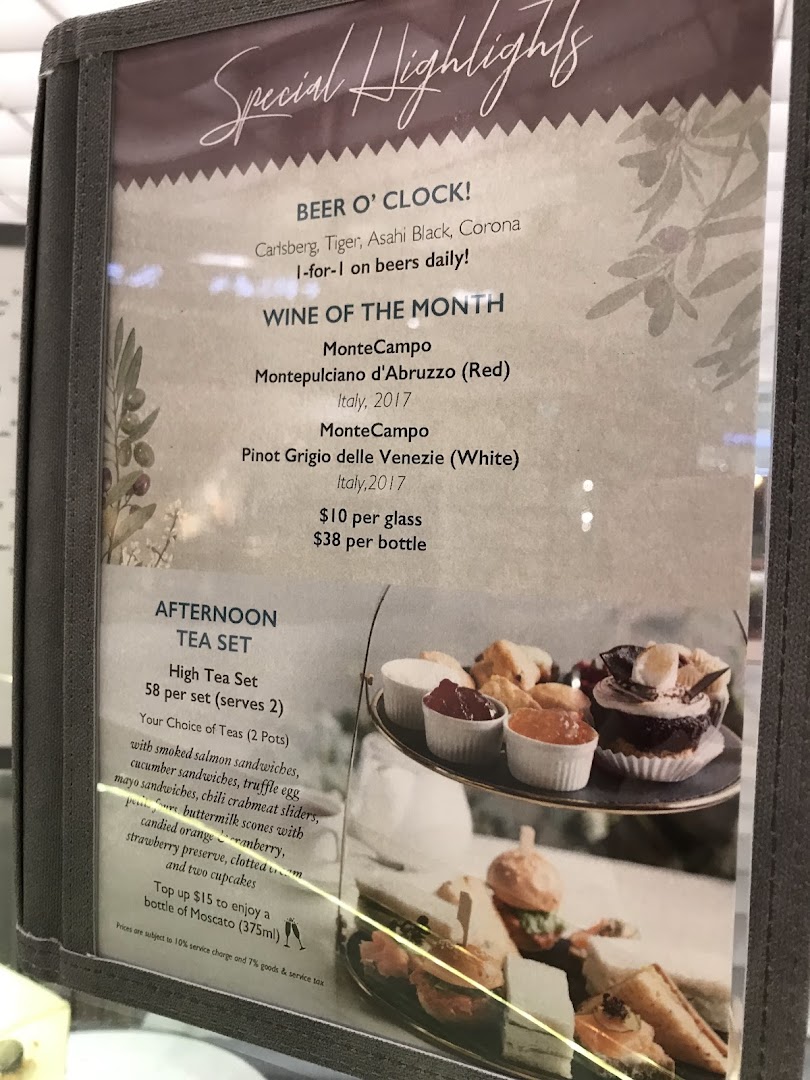 Menu page for The Marmalade Pantry - Cafe Bistro  ION Orchard