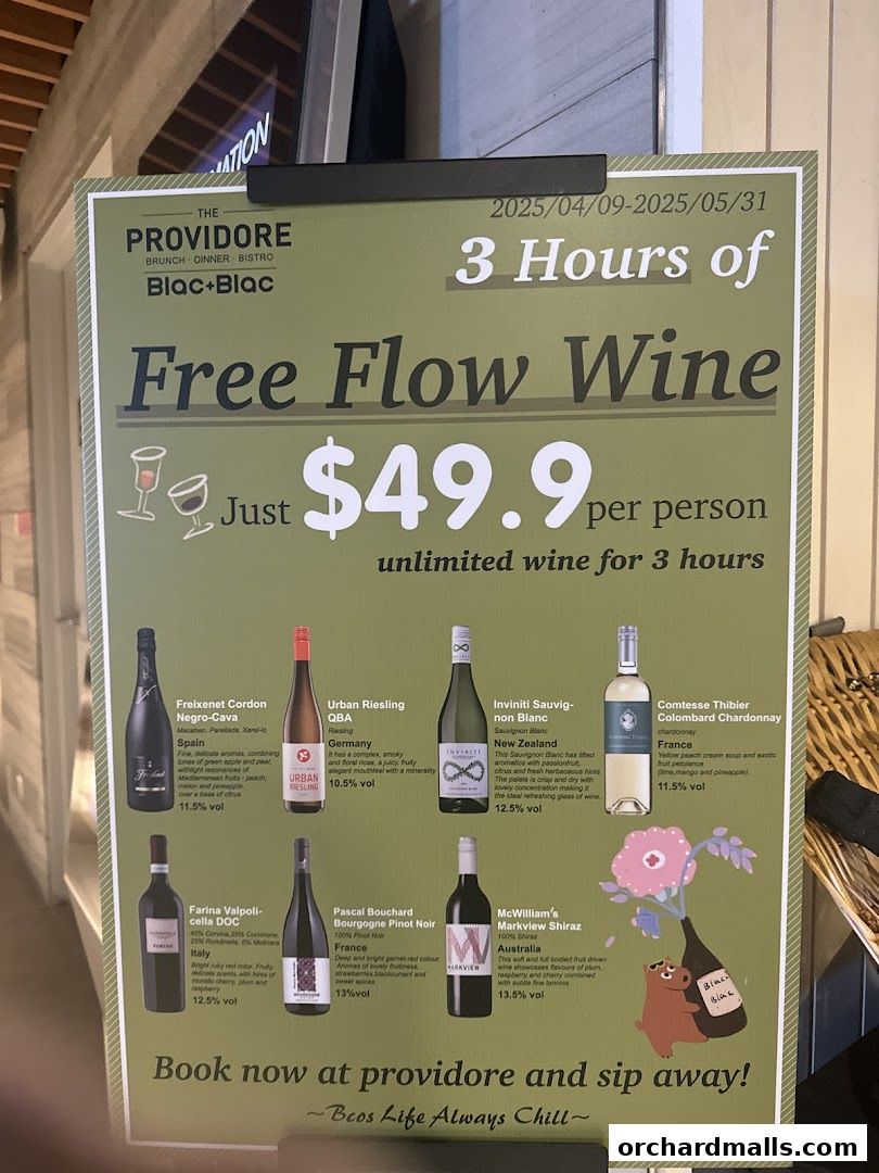 Menu page for The Providore - Mandarin Gallery