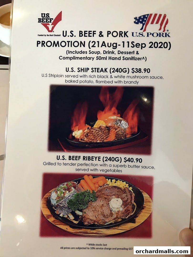 Menu page for The Ship Restaurant  Shaw Centre