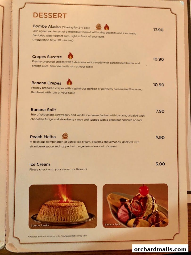 Menu page for The Ship Restaurant  Shaw Centre