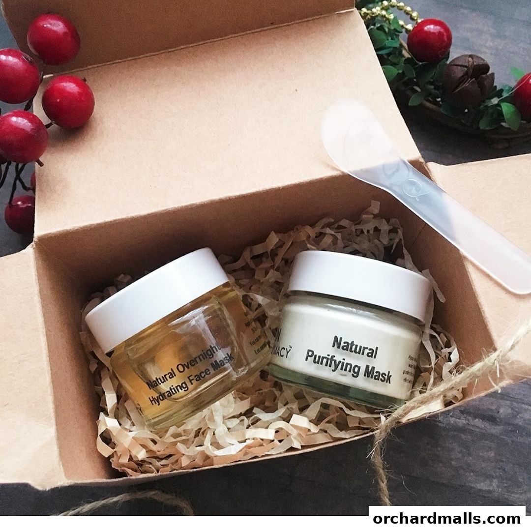 A gift box containing two face masks from The Skin Pharmacy.