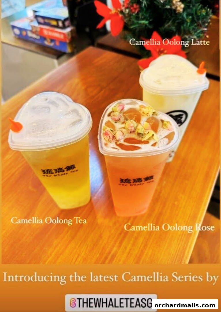 Three refreshing drinks from The Whale Tea SG's new Camellia Series.