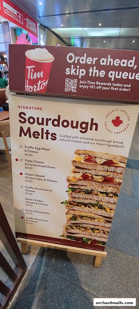 Menu page for Tim Hortons 313somerset
