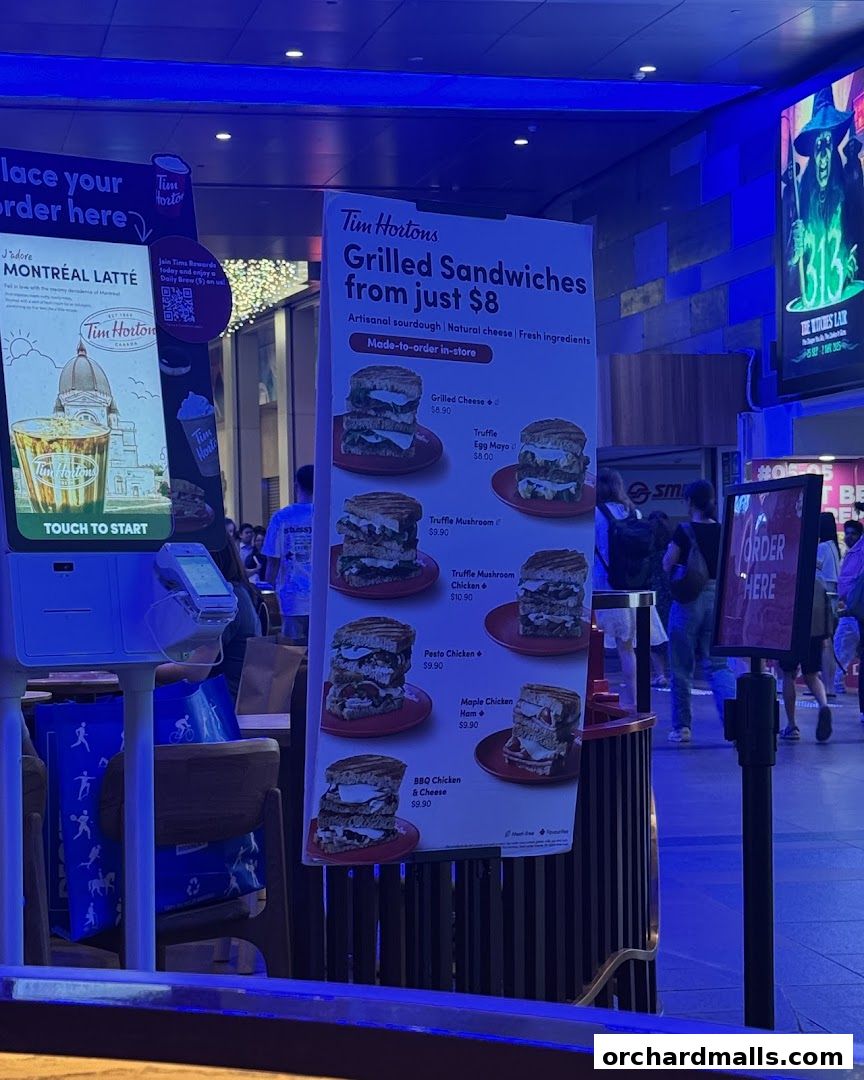 Menu page for Tim Hortons 313somerset