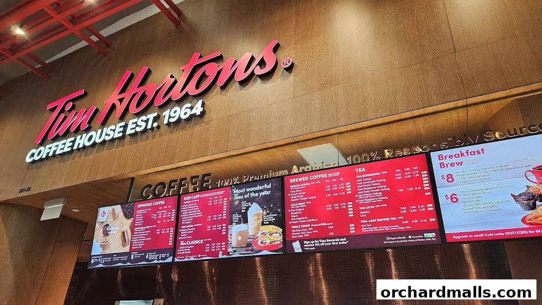 Menu page for Tim Hortons 313somerset