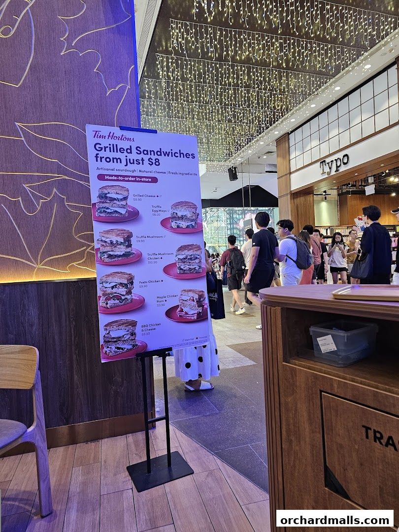 Menu page for Tim Hortons 313somerset