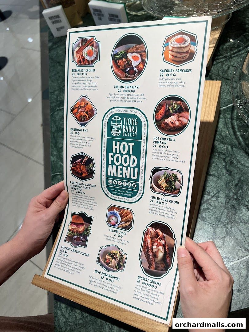 Menu page for Tiong Bahru Bakery