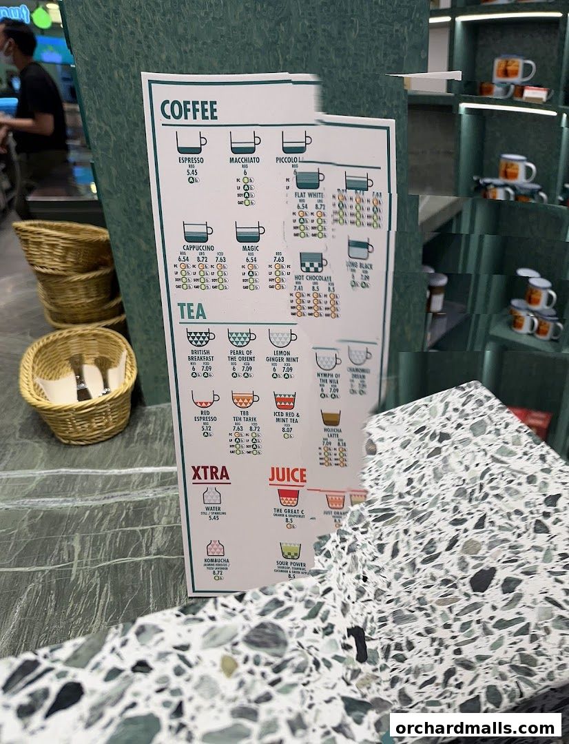 Menu page for Tiong Bahru Bakery  Wisma L3