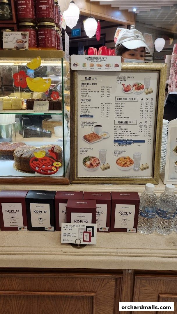 Menu page for Toast Box SHAW House