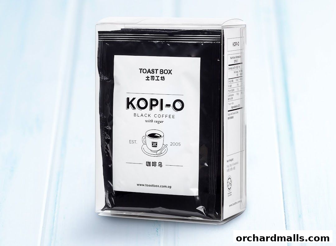 A package of Toast Box Kopi-O Black Coffee with sugar.