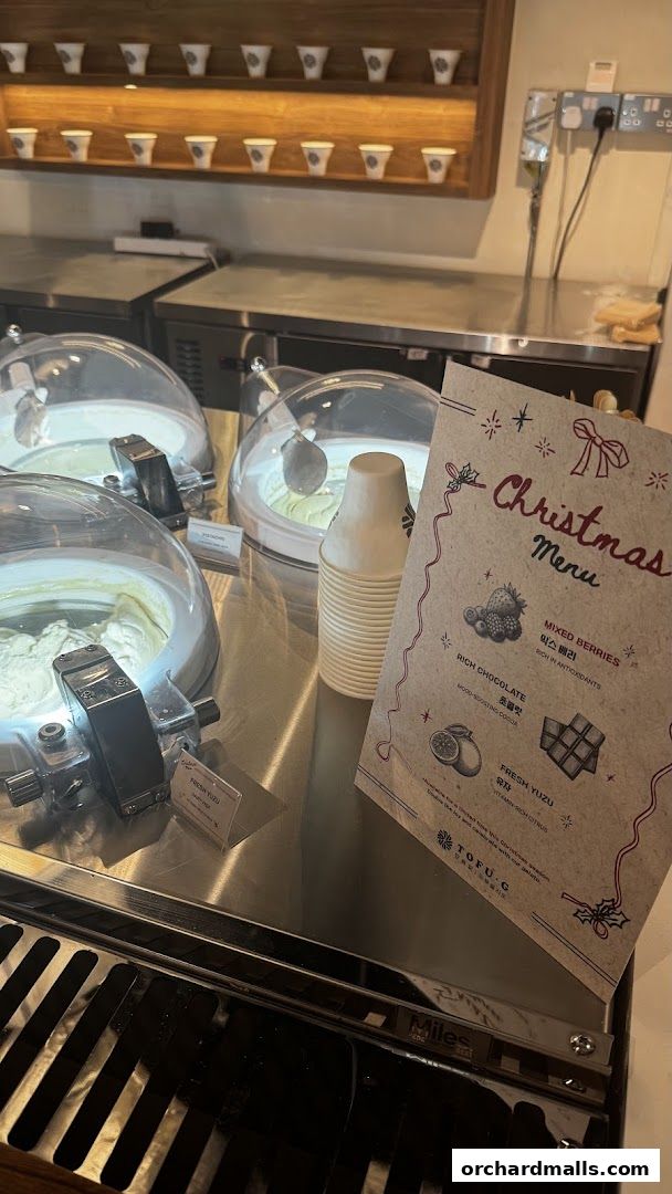 Menu page for Tofu G Gelato  Korean Premium Ice Cream Mandarin Gallery, Orchard Pop-Up