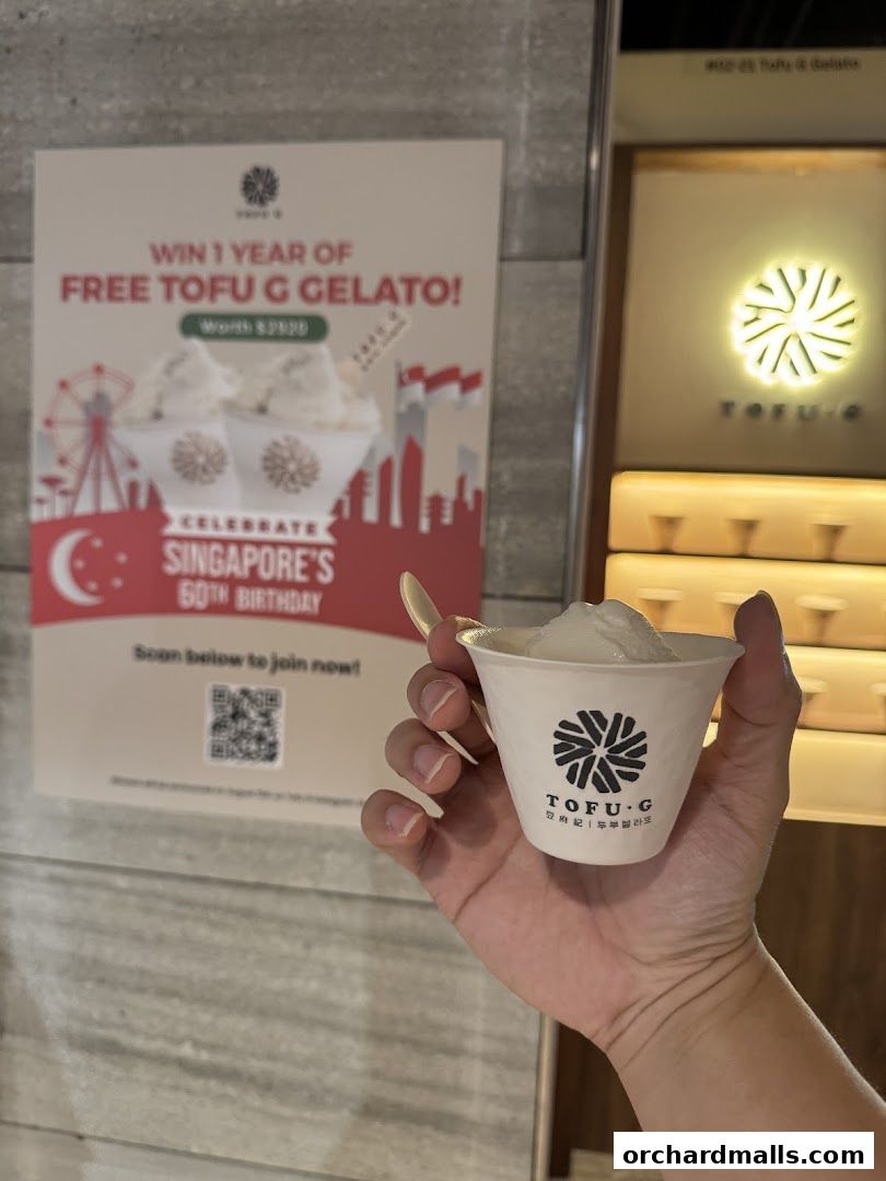 Tofu G Gelato  Korean Premium Ice Cream Mandarin Gallery, Orchard Pop-Up