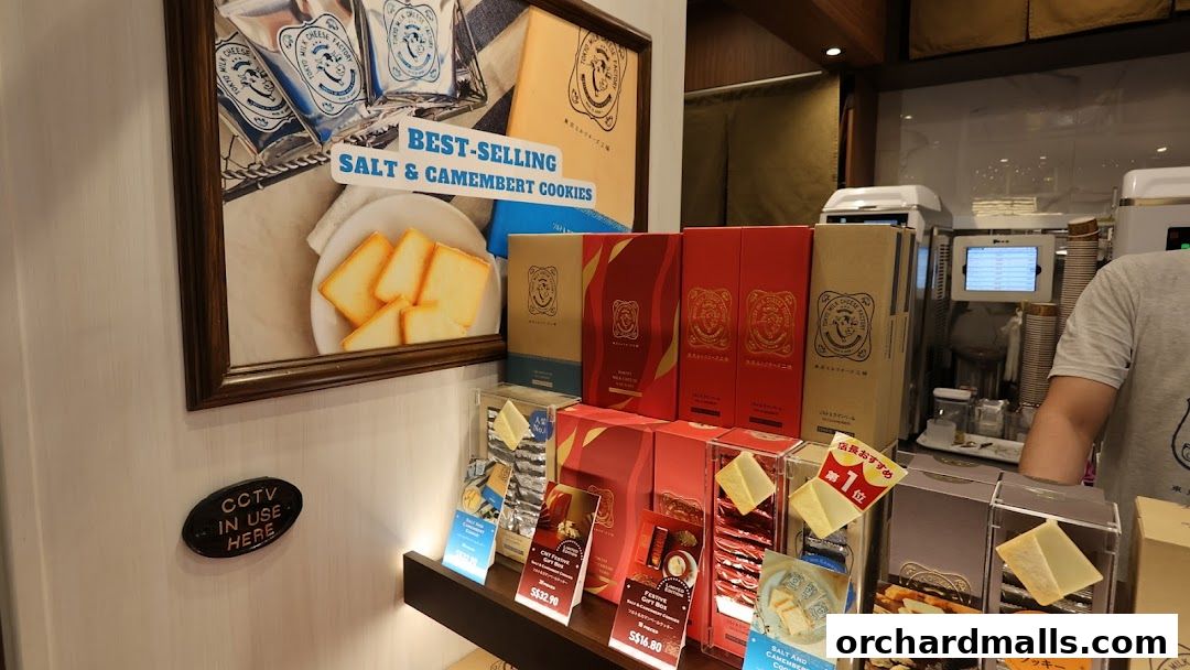 Display of Tokyo Milk Cheese Factory's best-selling Salt & Camembert Cookies.