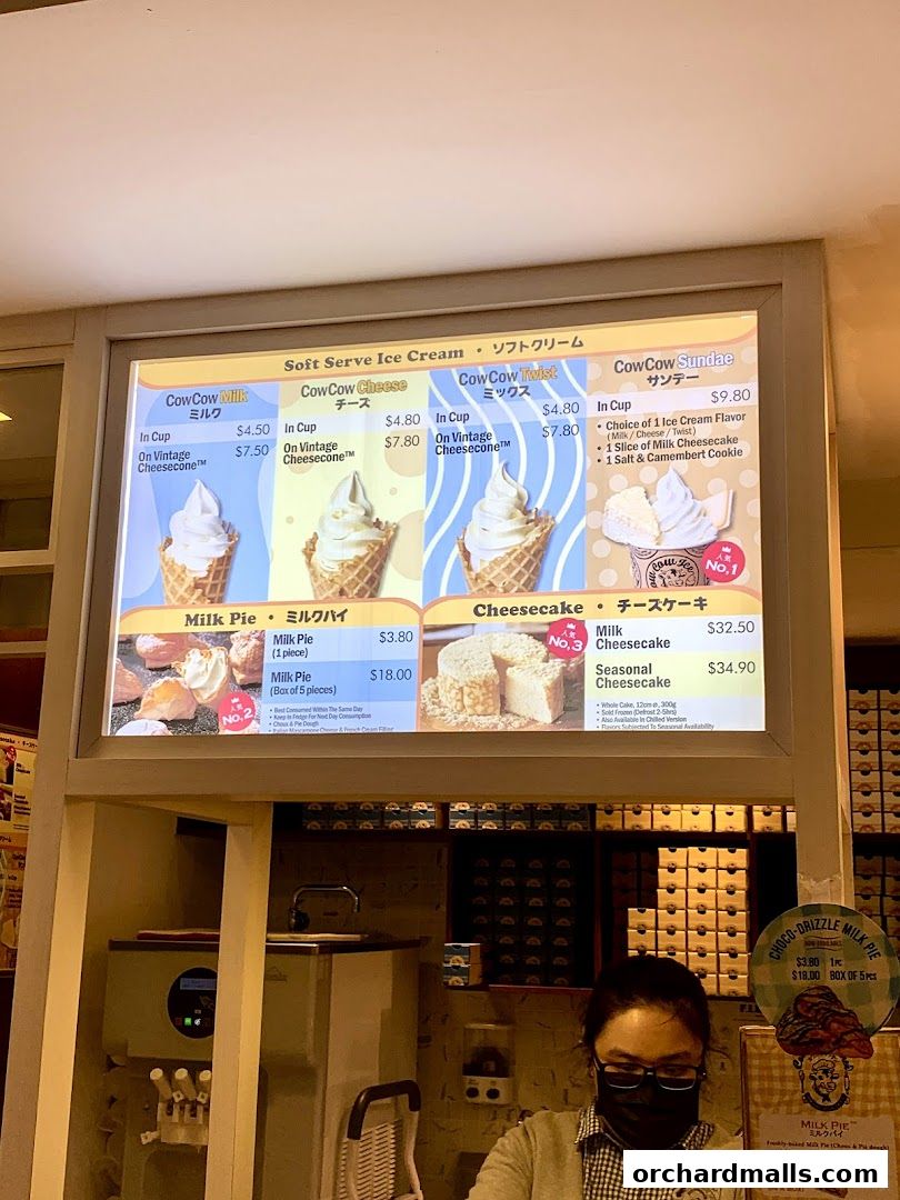 Menu page for Tokyo Milk Cheese Factory Paragon