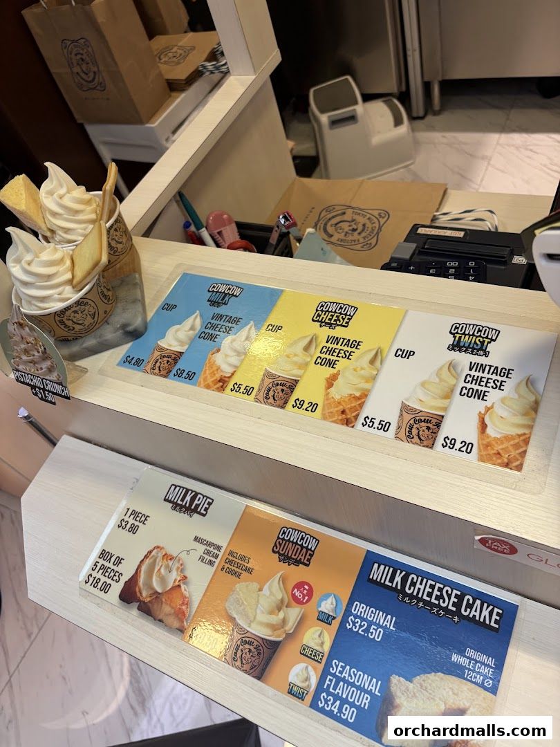 Menu page for Tokyo Milk Cheese Factory Paragon