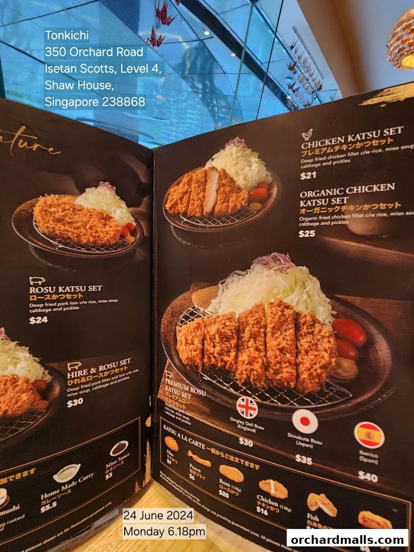 Menu page for とん吉 Tonkichi Isetan